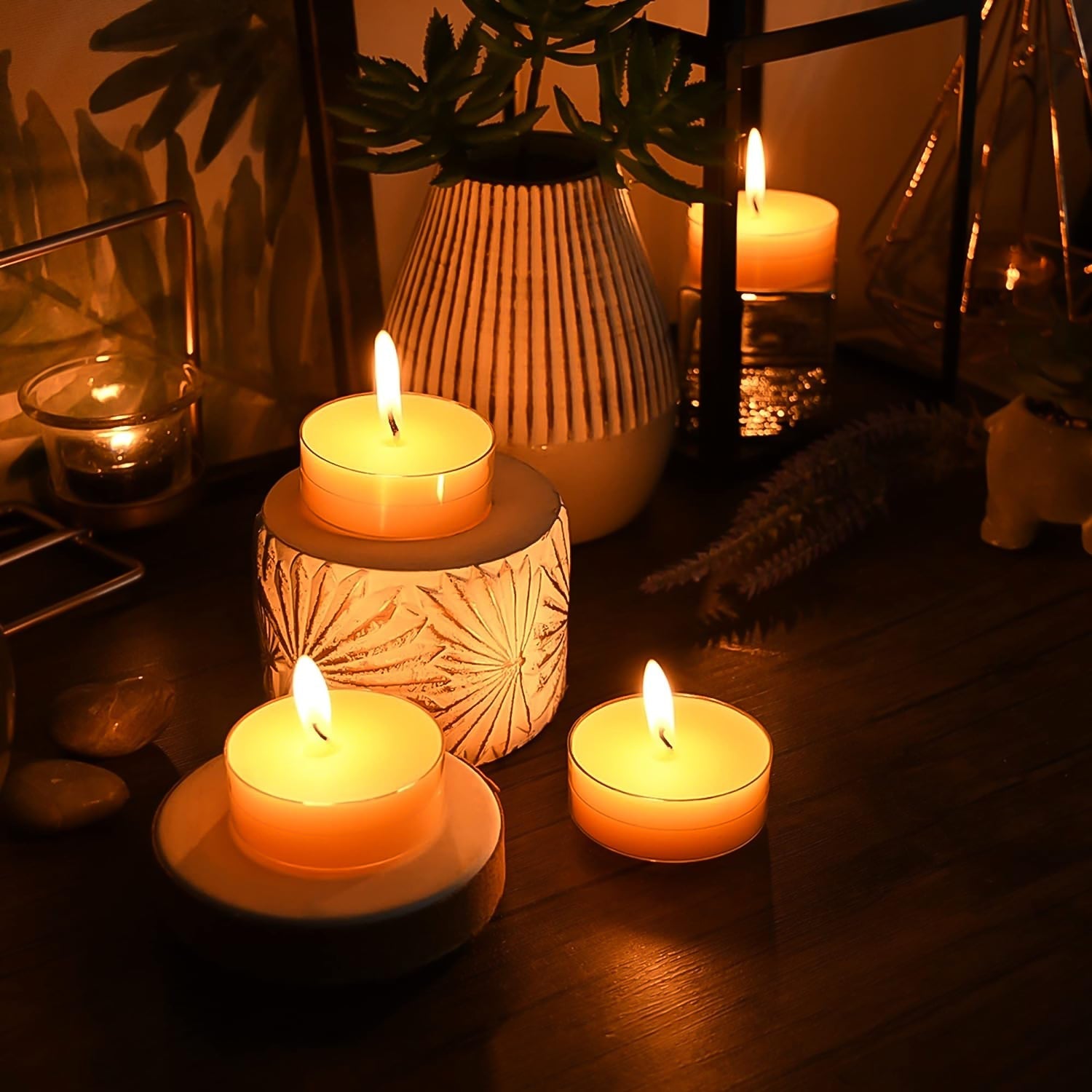 Tealight Diwali Candles for Home Decoration Smokeless Candles for Decorations Lo - 12958_mix_tealight_candle_1pc