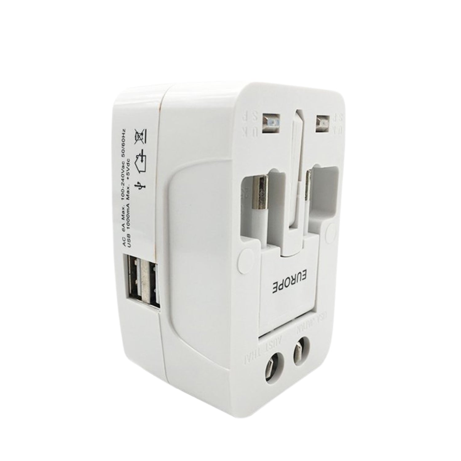 All-in-One Universal Worldwide Travelling AC Adaptor Plug (AU / UK / US / EU) In - 12671_universal_travel_adaptor_1pc