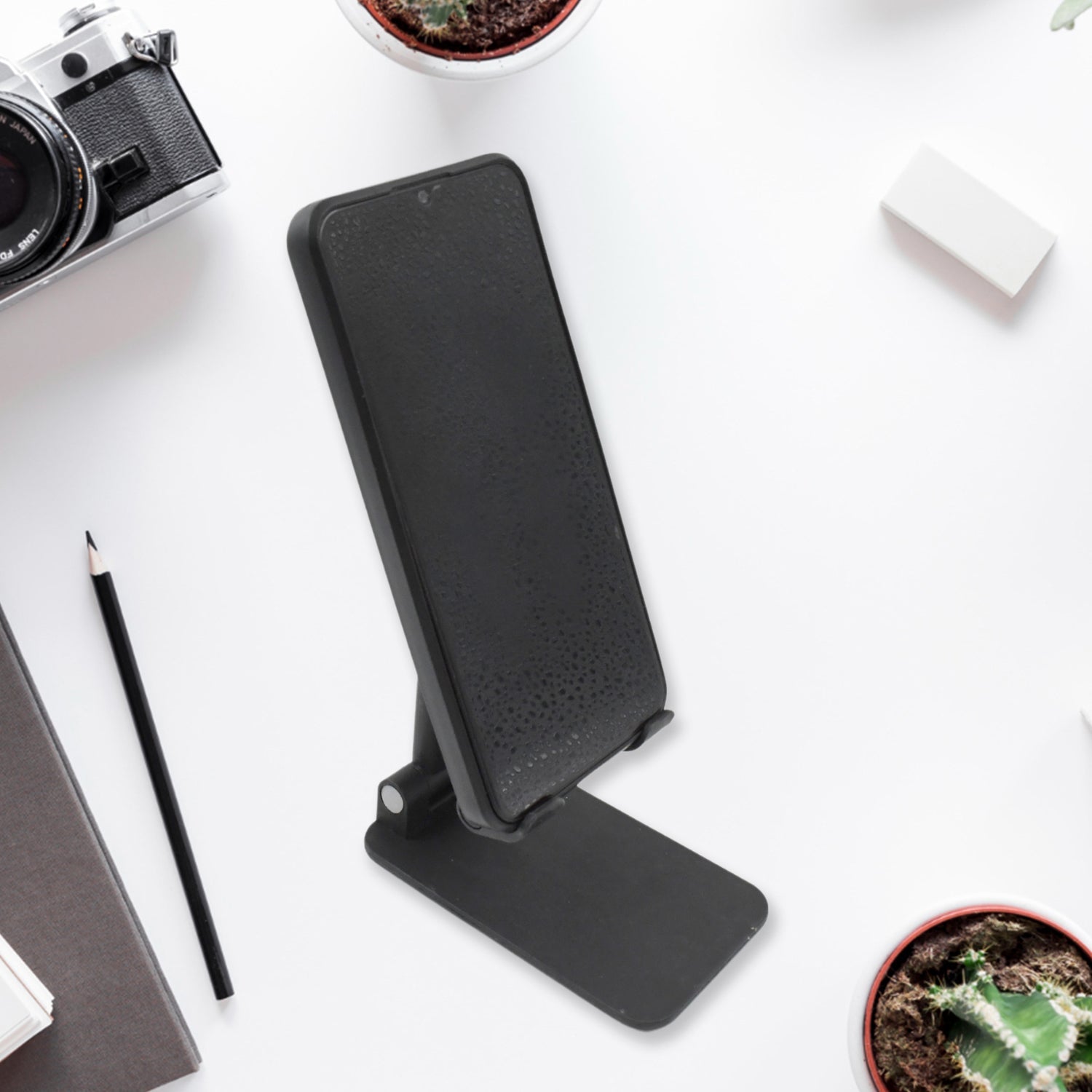 DESKTOP CELL PHONE STAND PHONE HOLDER FULL 3-WAY ADJUSTABLE PHONE STAND FOR DESK - 6636a_bb_desk_mobile_stand