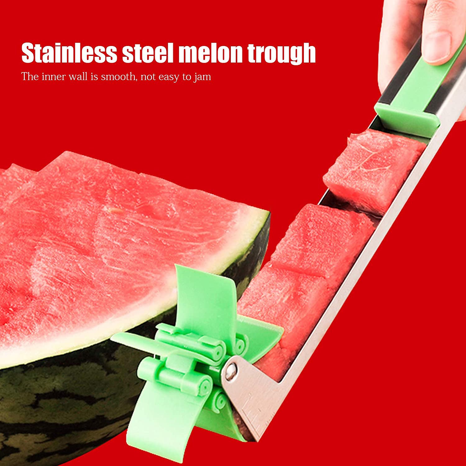 Stainless Steel Washable Watermelon Cutter Windmill Slicer Cutter Peeler for Hom - 7160_watermelon_slice_cutter