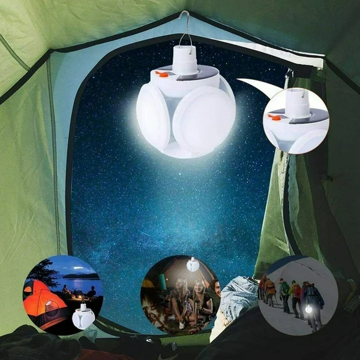 Solar Multi-Functional Emergency LED Light Bulb with USB Charging, LED camping l - 12590_soalr_emergency_led_light