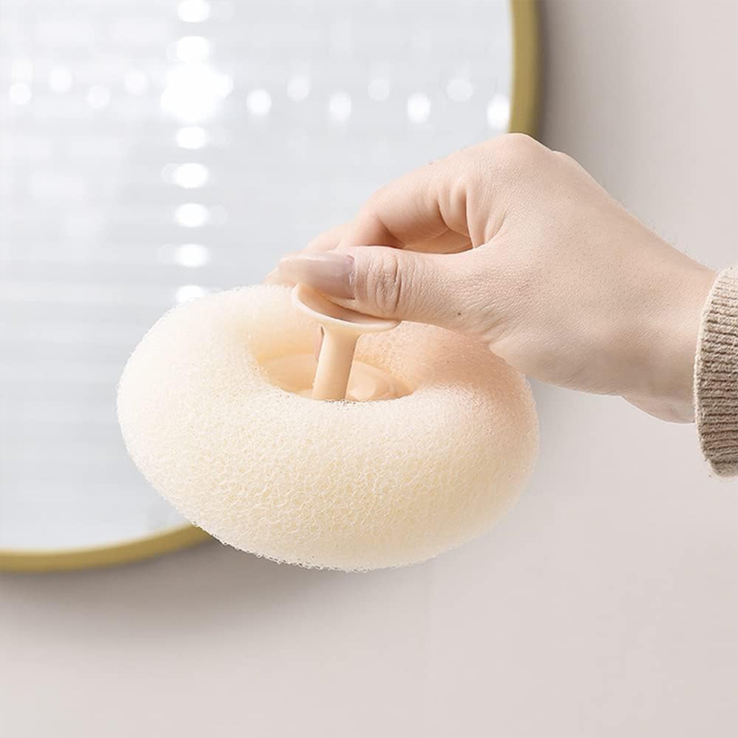 Super Soft Bath Sponge Flower Suction Cup Bath Sponges for Shower Women Men Foam - 12626_soft_loofah_sponge_1pc