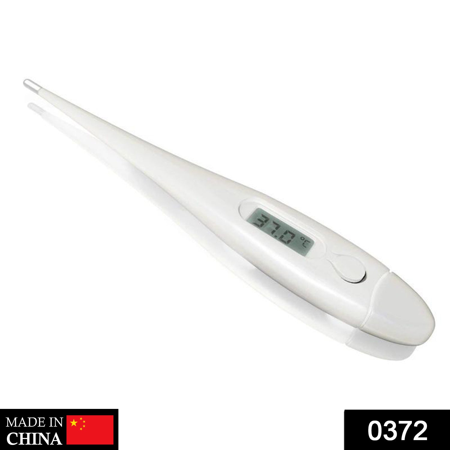 Close-up of digital thermometer with temperature display