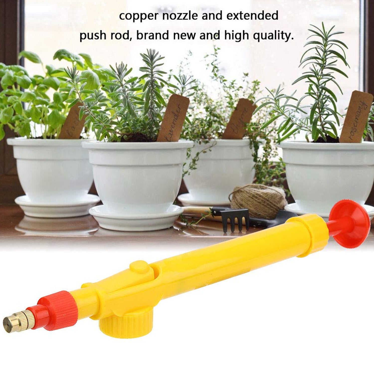 Water Bottle Spray Gun Nozzle Manual Adjustable Water Pump Garden & Washing Hand - 0470_garden_water_spray_gun