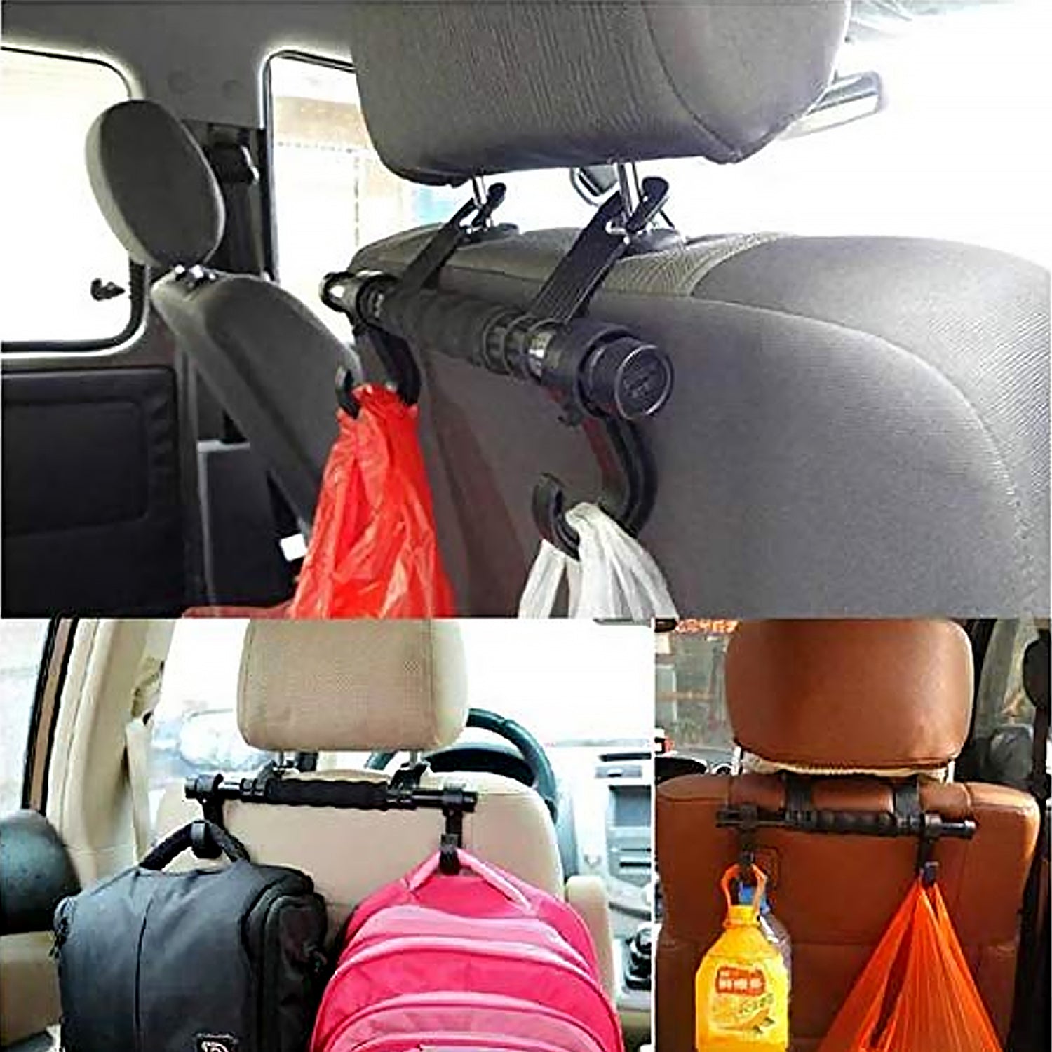 Back Seat Organizer Head Rest Luggage Bag Holder Hook Hanger Kit for Car Truck S - 17763_car_backseat_organizer