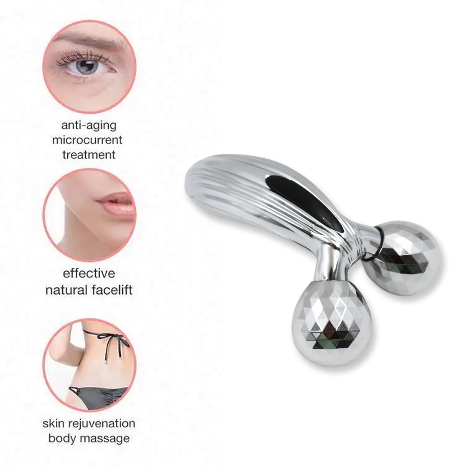 3D Manual Face Roller Massager (1 Pc) - 13389_3d_manual_roller_massager