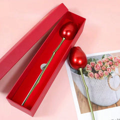 Metal Red Rose Couple Jewelry Box-Fancy Jewelry Box (1 Pc) - 17943_metal_jewelry_gift_rose_box