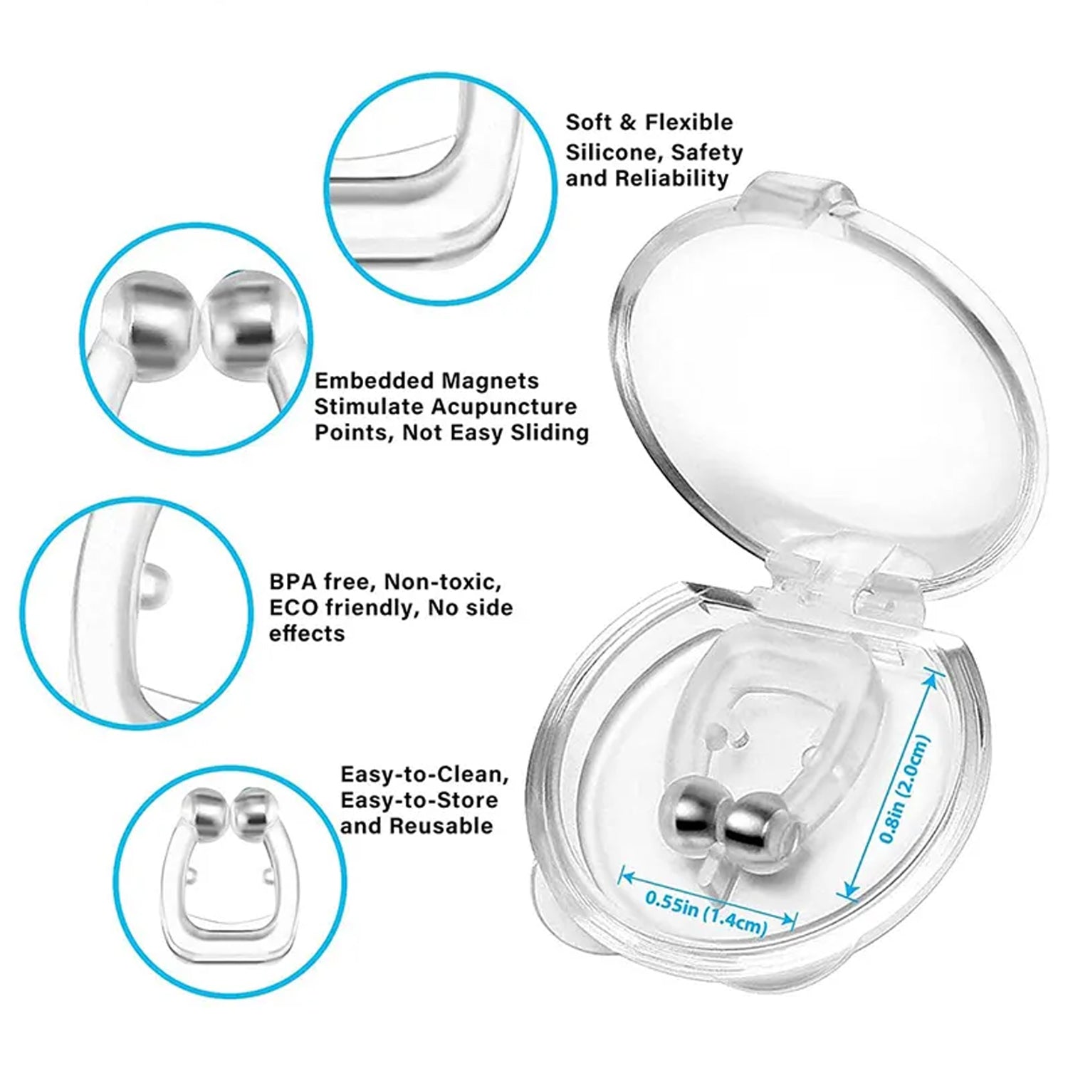 Anti Snore device for men and woman Silicone Magnetic Nose Clip For heavy Snorin - 0349_anti_snore_nose_clip