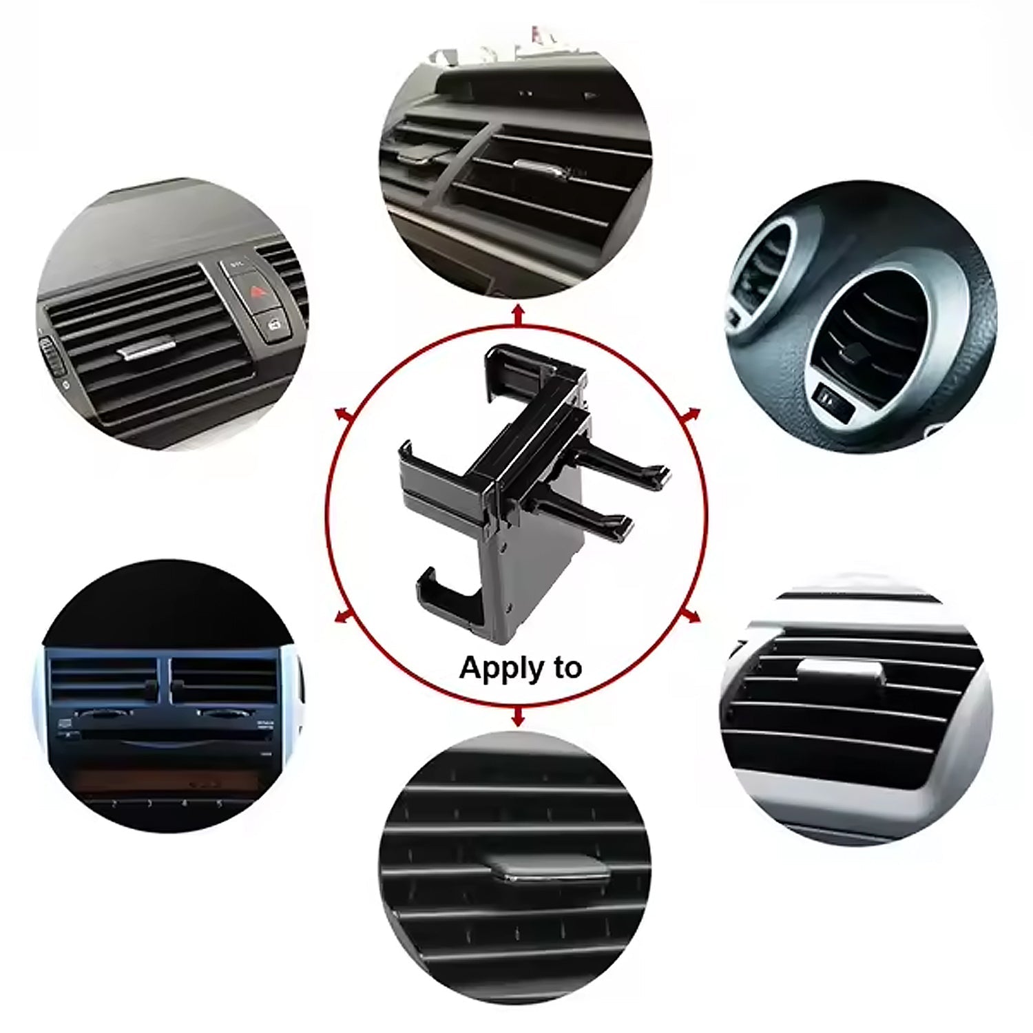 12857 Smartphone Car Phone Holder Car Air Conditioning Vent Phone Holder, Holde - 12857_car_phone_holder_1pc