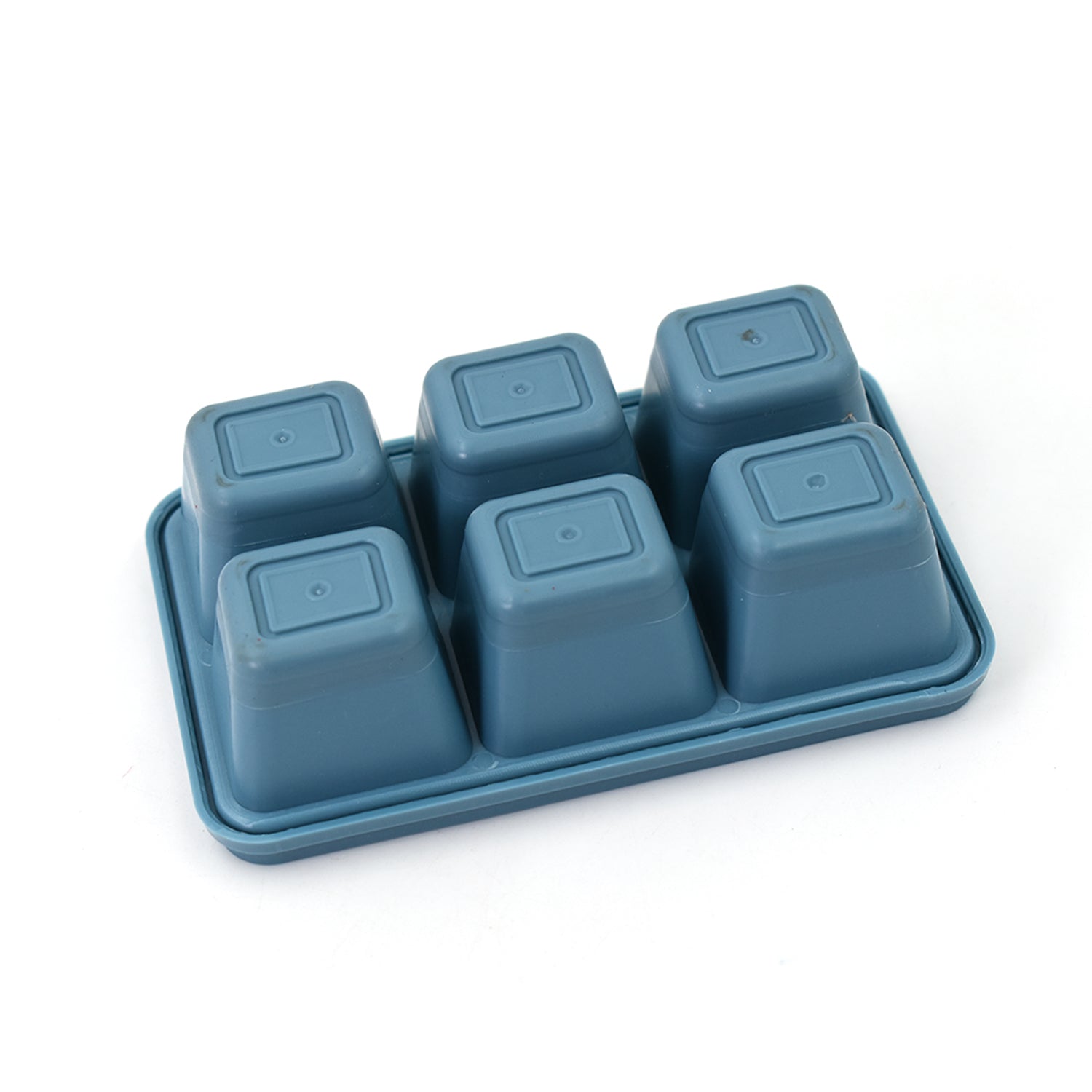 6 Grid Silicone Ice Tray used in all kinds of places like household kitchens for - 4741_6grid_sili_ice_tray_blue