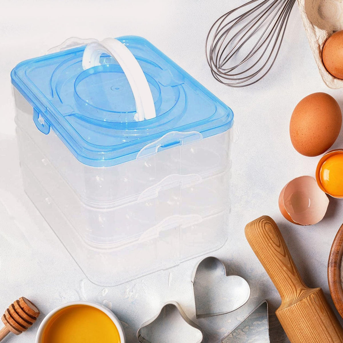 3-Layer Plastic Refrigerator Egg Storage Box (36 Grid) - 2643_36grid_egg_box