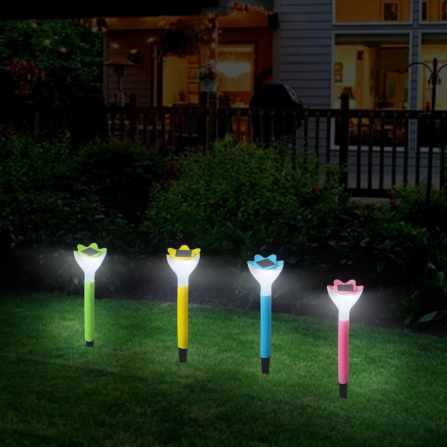 Street Light Solar Flowers Lights Road Light Flower Landscape Light Decorative Y - 9138_solar_flower_light_2pc