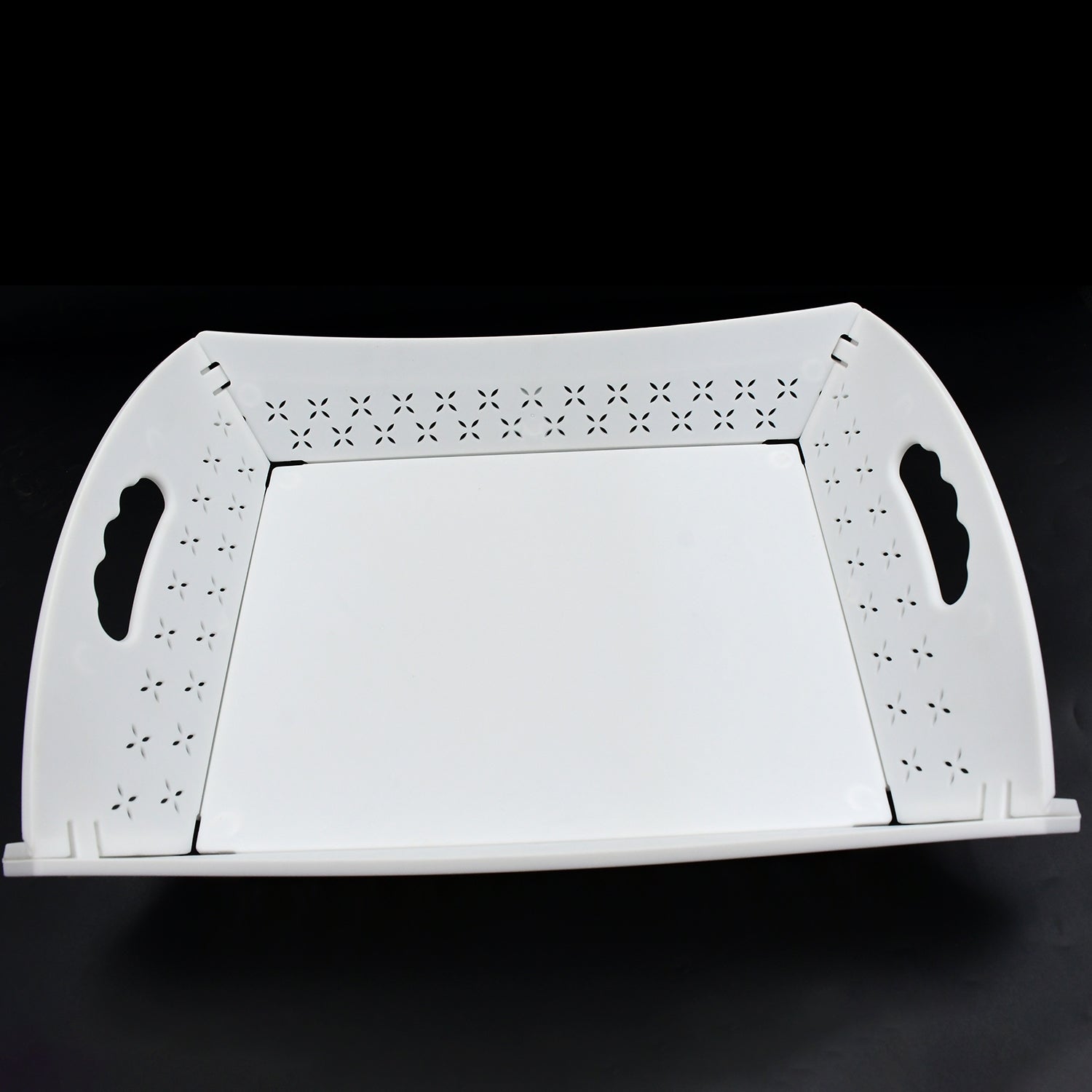 Foldable Serving Tray Plastic Serving Tray With Handle Serving Tray For Food, K - 10018_foldable_serving_tray_1pc