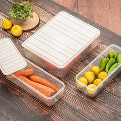 Plastic Food Storage Container for Fridge, fridge storage boxes with Lid Stackab - 5637_pla_food_storage_container_3pc