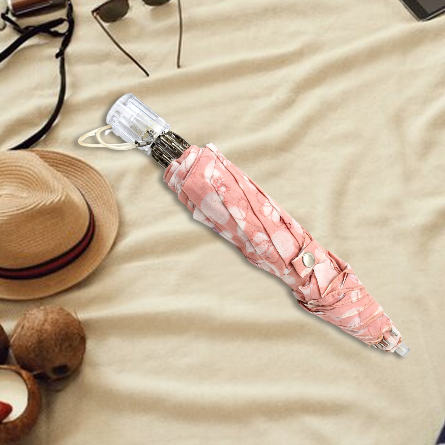 3-Fold Umbrella Summer Sun Protection Foldable Cute Umbrella || UV Protection  - 8573_foldable_umbrella_1pc_no2