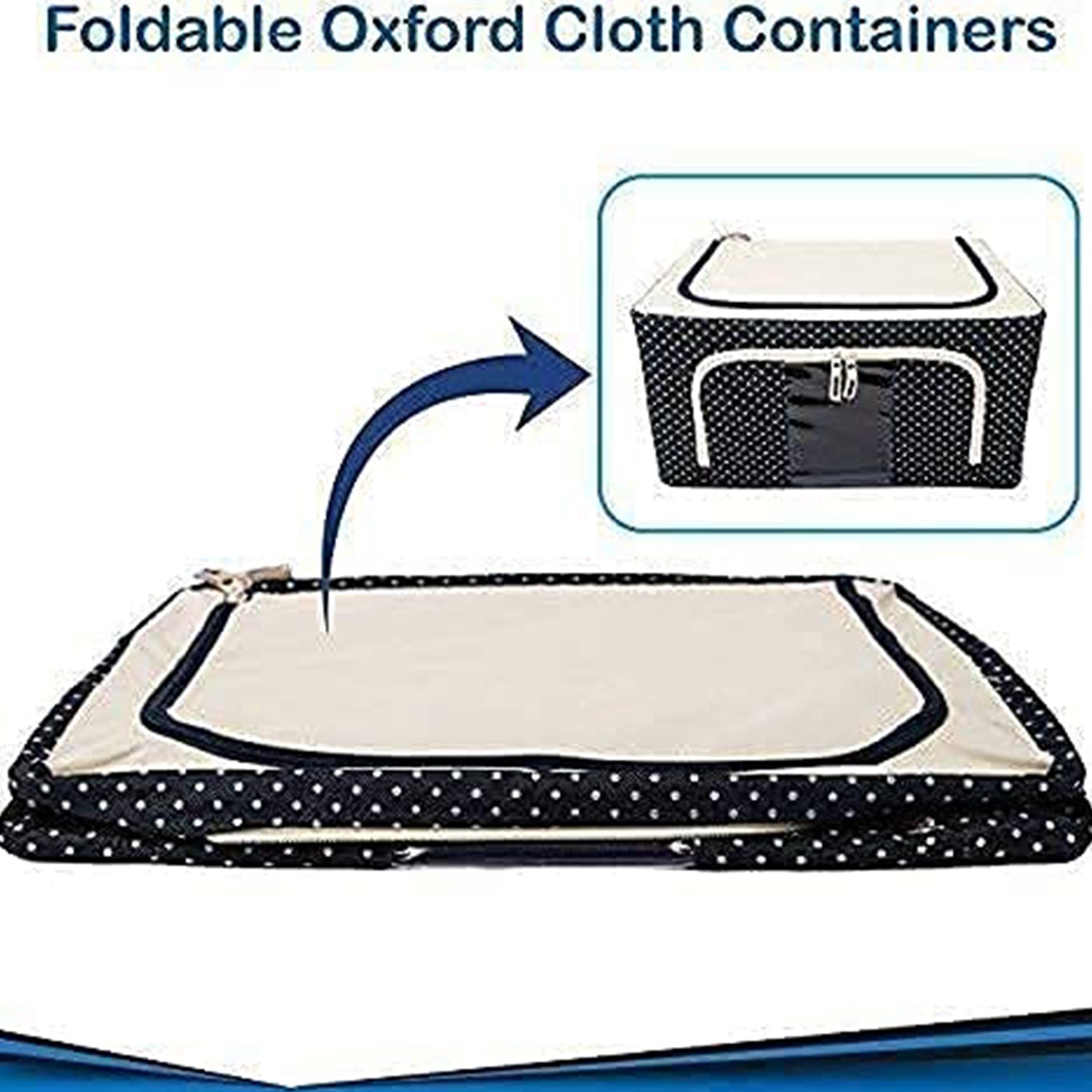 Foldable Steel Frame Clothes Living Storage Organizer Handled Bag