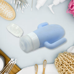 Cactus Shape Portable Soft Silicone Travel Bottles Set Squeezable and Refillable - 6538_cactus_shape_silicone_bottle