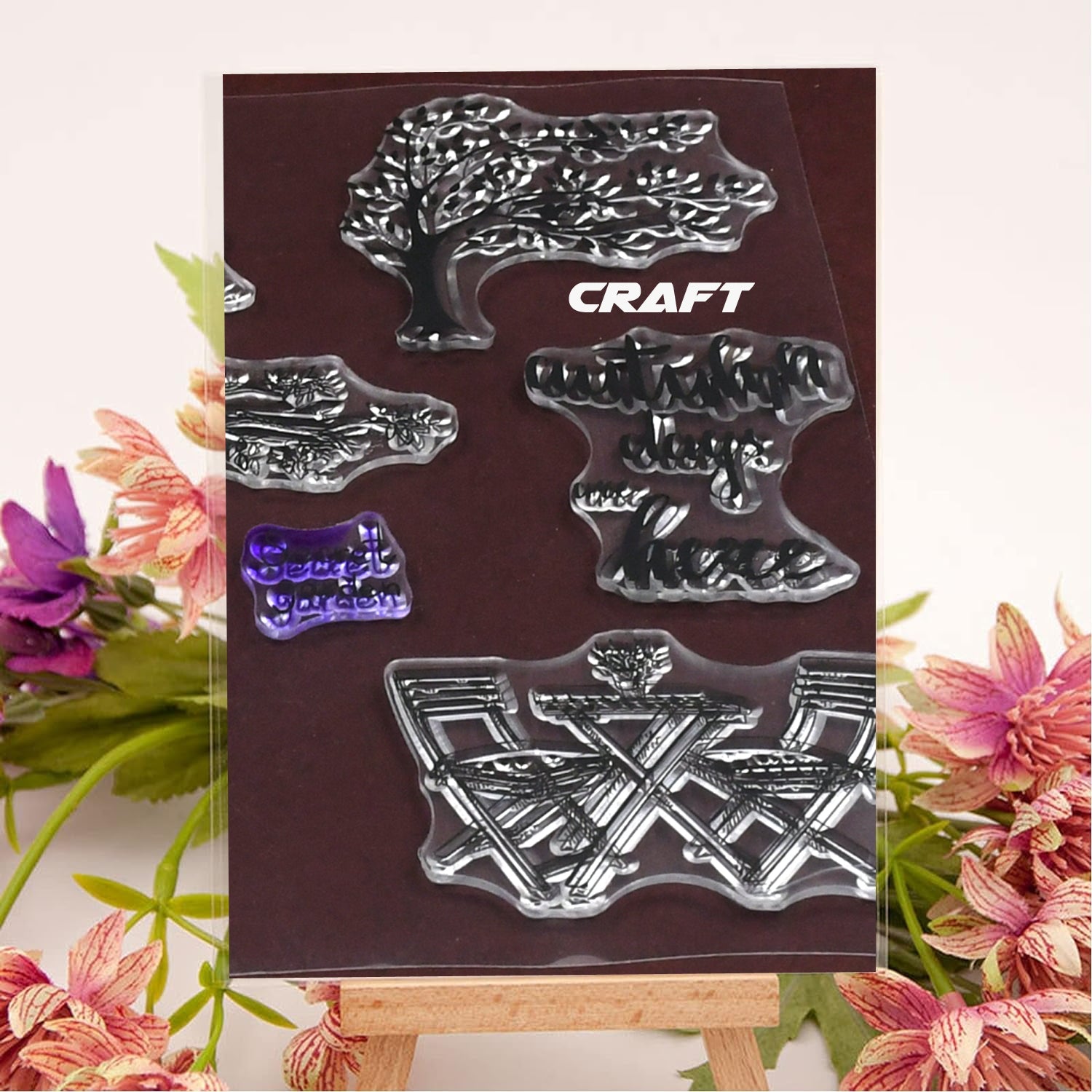 Reusable Rubber Stamp, TPR Stamp DIY Accessories Good Stamping Effect DIY Transp - 17618_paper_craft_rubber_stamp_no8