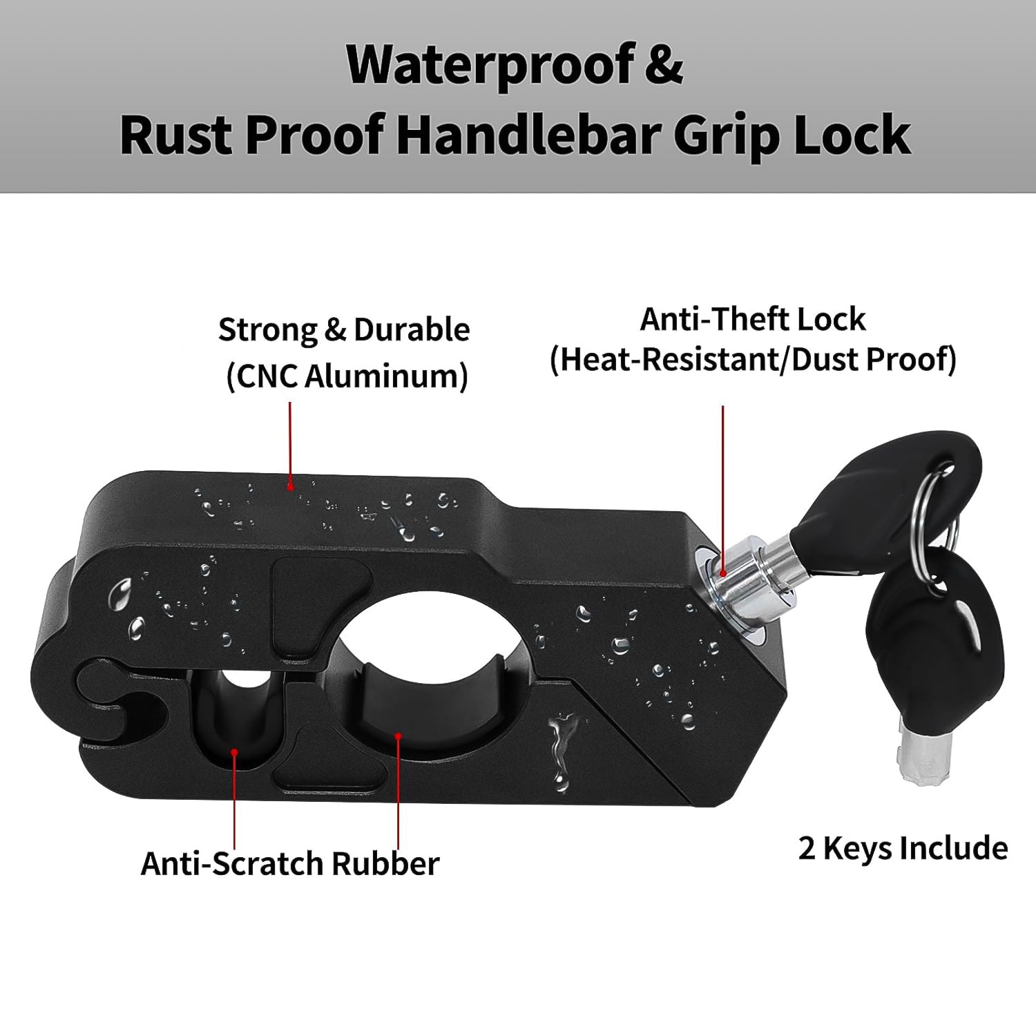 Motorcycle Grip Lock Universal Motorcycle Handlebar Throttle Grip Security Lock - 7523_metal_bike_sefty_lock