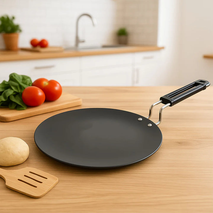 Non-stick Flat Roti Tawa With Heat-Resistant Handle (10 Inch 1 Pc)