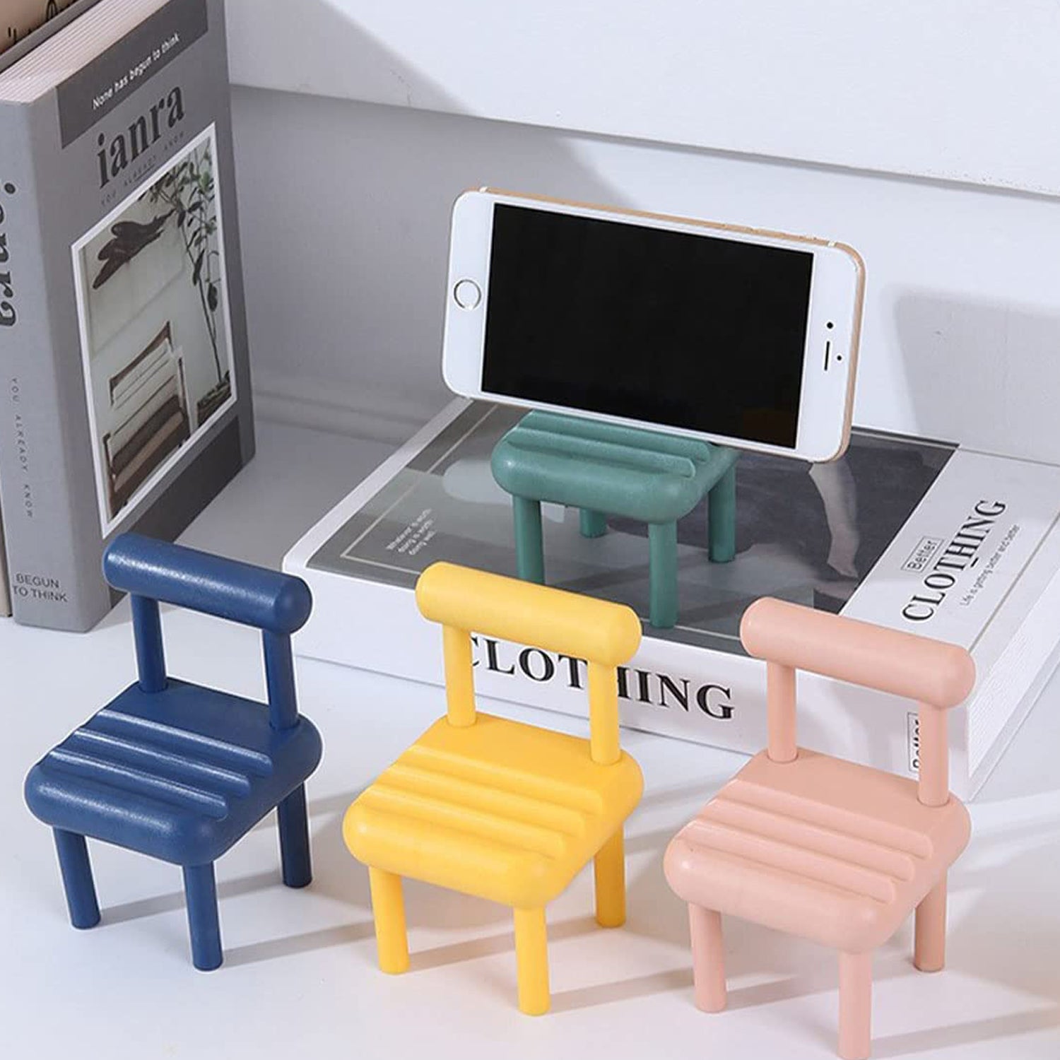 Mobile Phone Holder, Mini Chair Cell Phone Stand, Portable Smartphone Dock, Cell - 8886_chair_mobile_stand_1pc