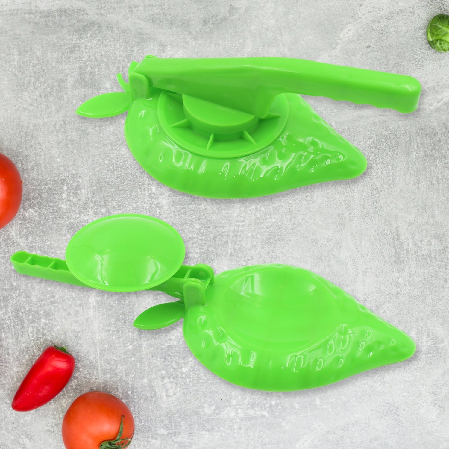 Plastic Kitchen Press: Strawberry Design, Manual, Easy to Use (1 Pc) - 5781_puri_n_chapati_press_1pc