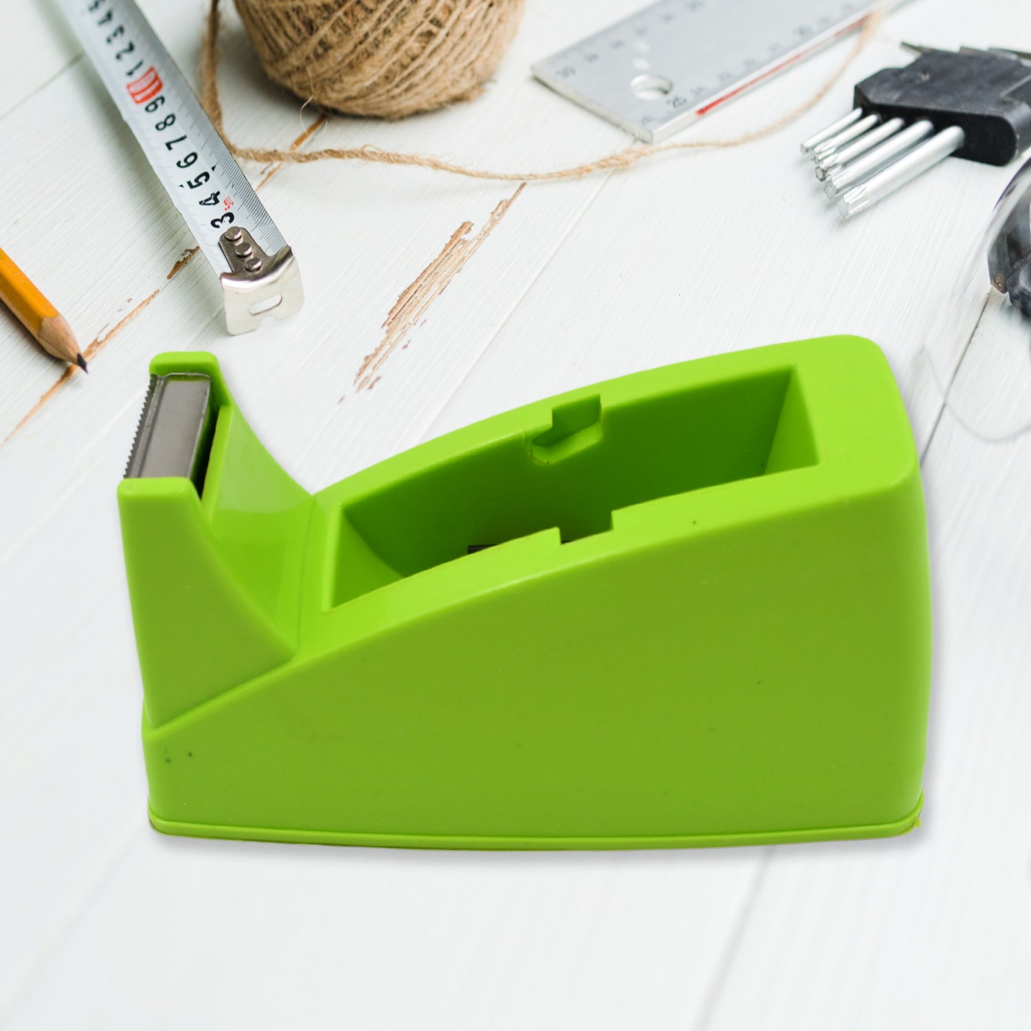 Plastic Tape Dispenser Cutter for Home Office use, Tape Dispenser for Stationary - 9514_plastic_tape_dispenser_no9