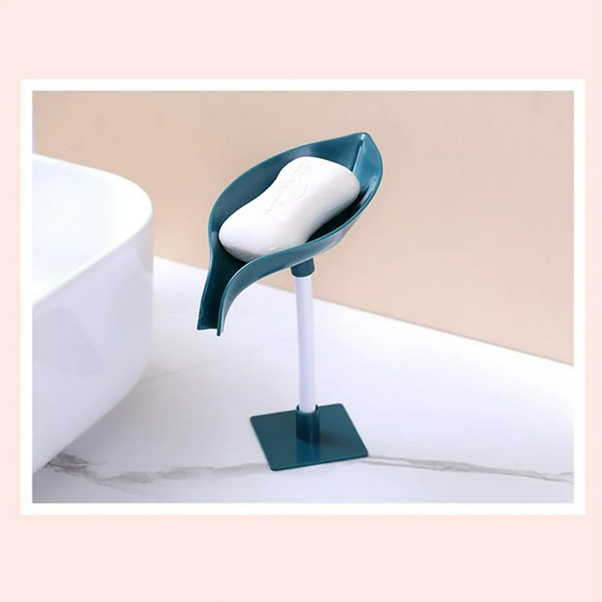 Soap Holder Leaf-Shape Self Draining Soap Dish Holder, With Suction Cup Soap Dis - 4084_leaf_soap_holder_1pc