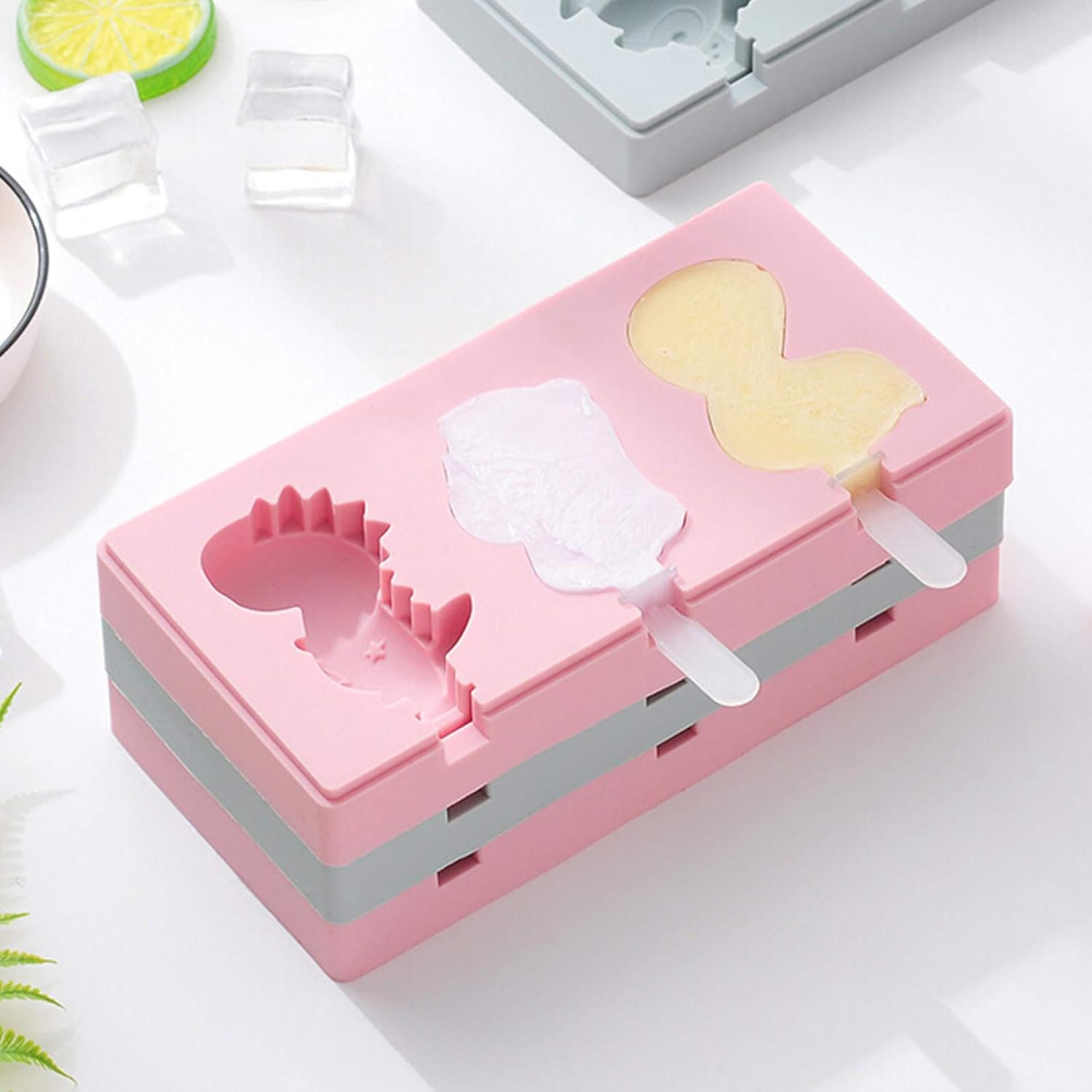 Silicone Popsicle Molds, Reusable Ice Cream Molds With Sticks And Lids. A Must-H - 8188_silicon_icecream_mould