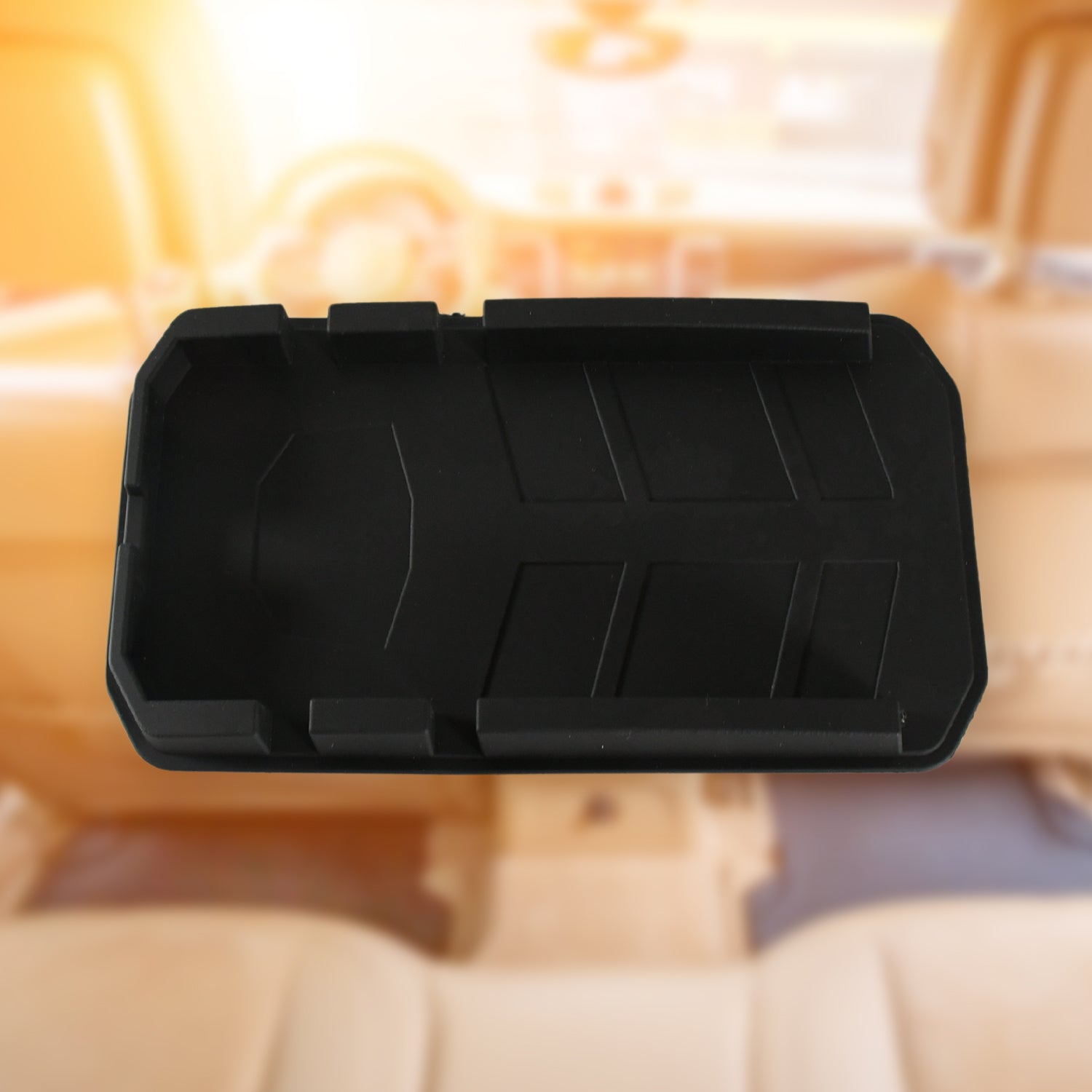 Multipurpose Car Mobile Holder for Dashboard, Anti-slip Durable Silicone Tray Da - 7591_multi_anti_slip_mat_1pc