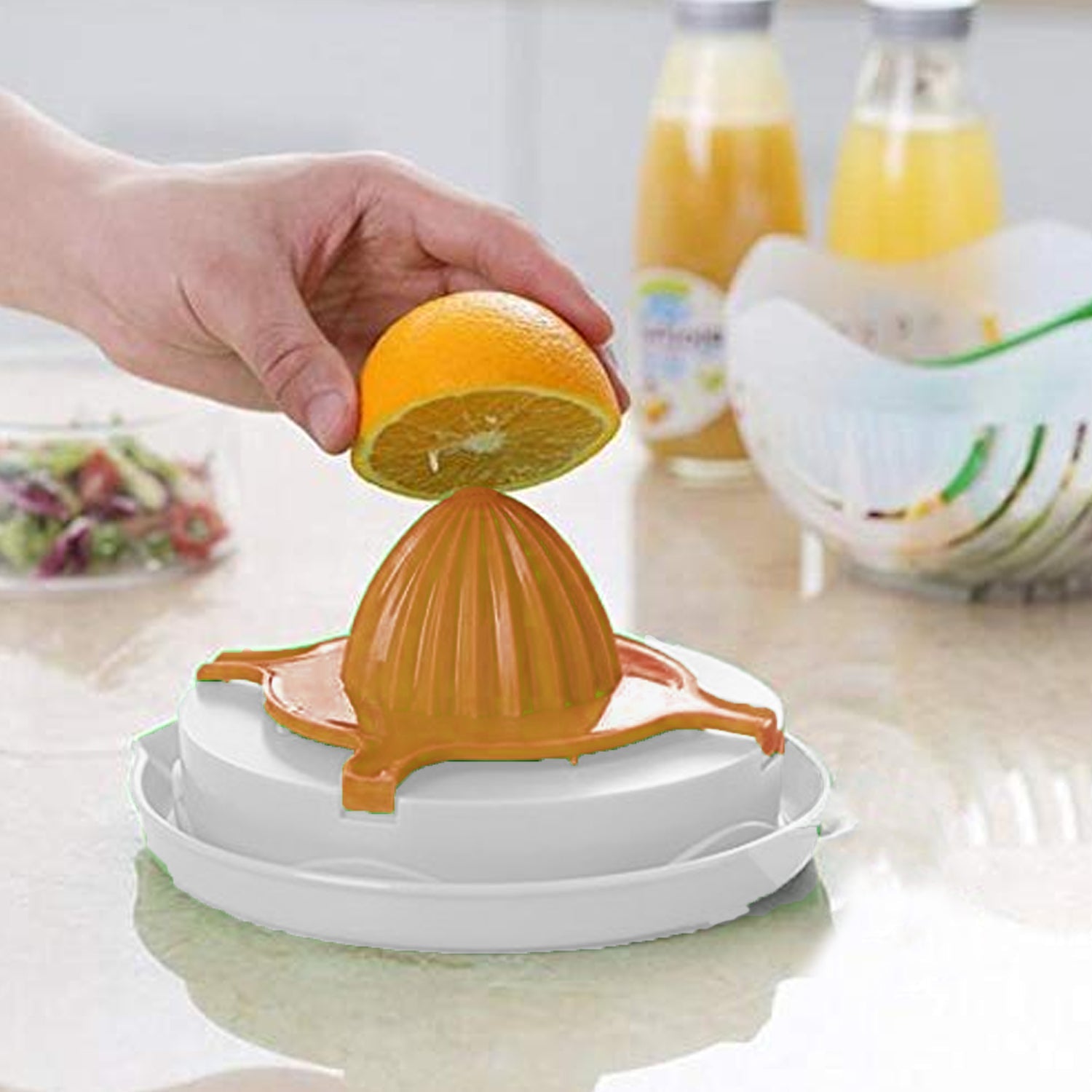 2 In 1 Salad Cutter Bowl with Lemon Squeezer Citrus Juicer (1 Pc) - 10089_2in1_salad_maker