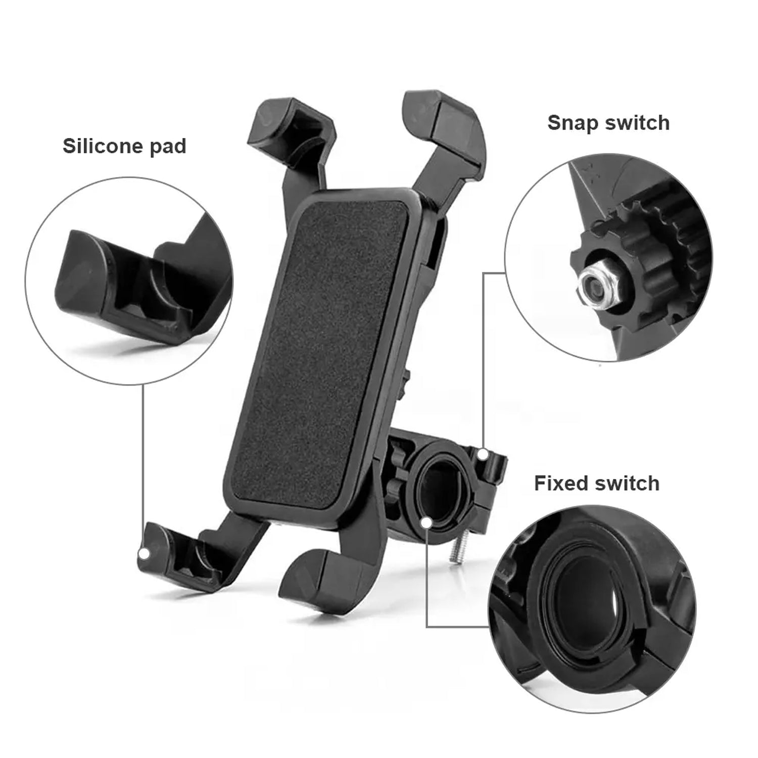 360-Degree Rotatable Phone Clamp for Bikes