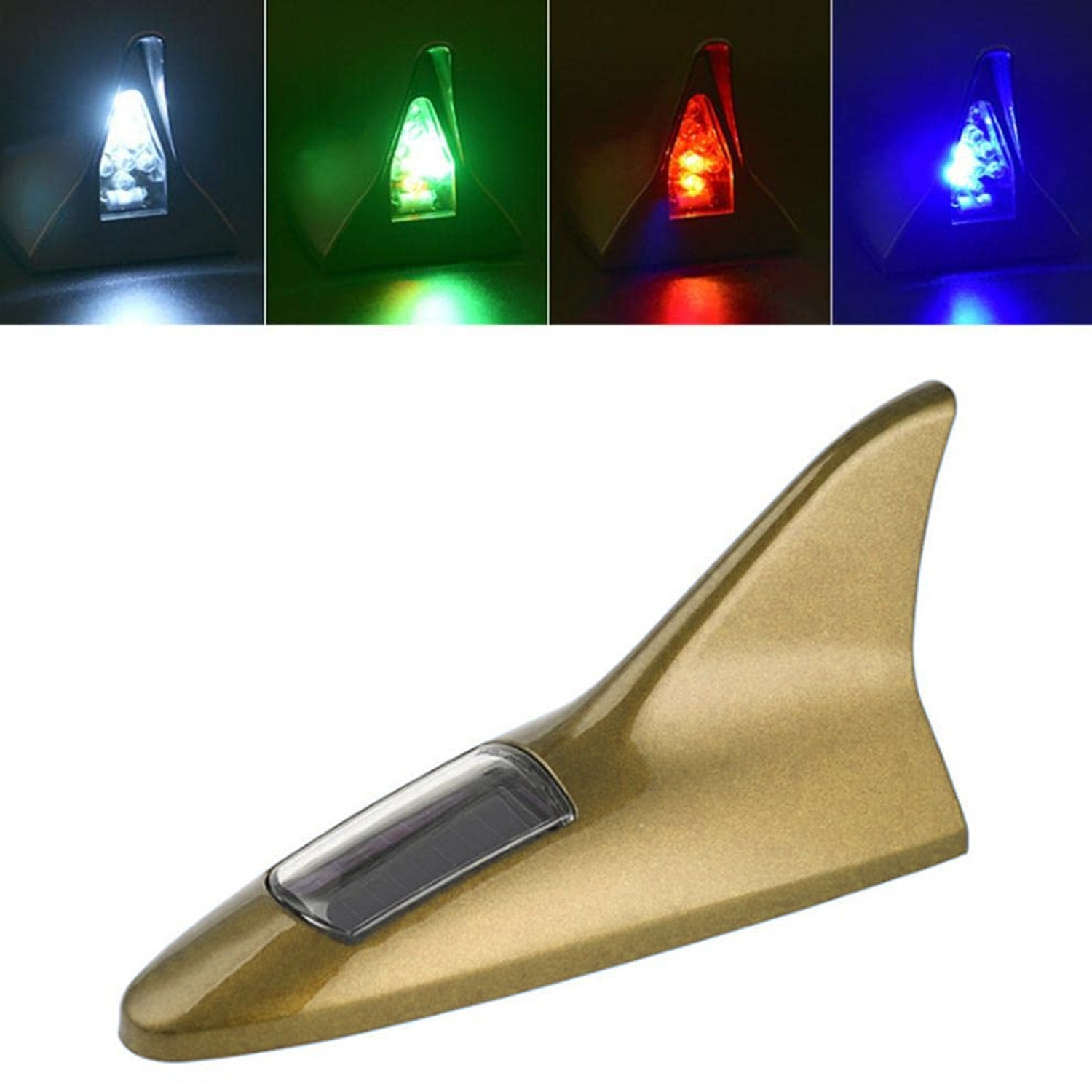 Shark Fin Light With Remote, LED Signal Antenna Solar Shark Fin Car Roof Light S - 8594_shark_fin_car_light_n_remote