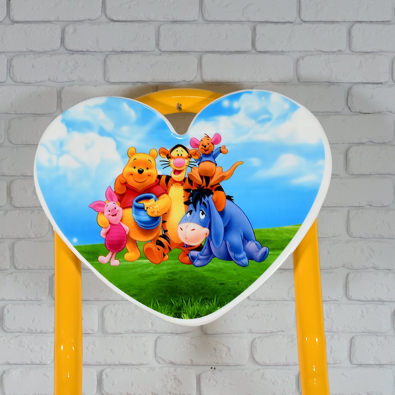 Heart Shape Kids Chair Cartoon Printed Foldable Kids / Children Folding Chair fo - 17761_heart_shape_kids_chair_1pc