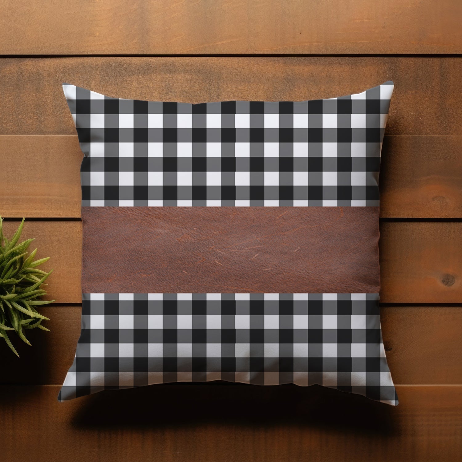 Pillow Covers, Leather & Cotton Cushion Covers (17 × 17 Inch / 1 Pair / 2 Pc) - 18258_pillow_cover_2pc_17x17_inch