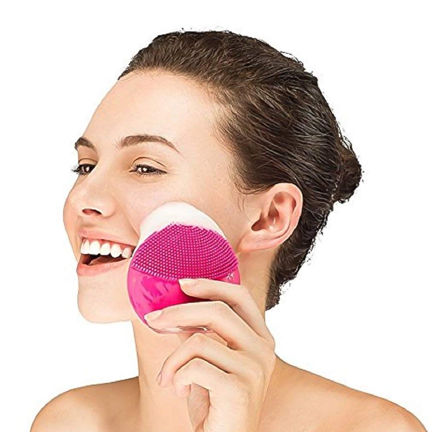 Silicone USB Facial Cleansing Brush and Face Massager (1 Pc) - 12960_ele_face_cleaning_brush_1pc