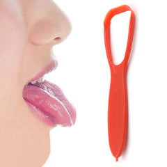 Plastic Tongue Cleaner For Kids & Adults | Tongue Scraper For Bad Breath, Mainta - 12596_pla_tongue_cleaner_with_handle