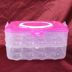 Double Layer 24 Grid Egg Storage Box for Egg Storage Container - 2263_24grid_2lay_egg_box