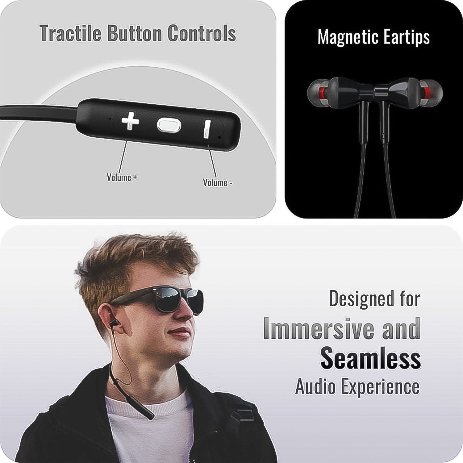 Bluetooth Wireless in-Ear Earphones (1 Pc / USB Type-C) - 13615_neckband_wireless_bluetooth_no2