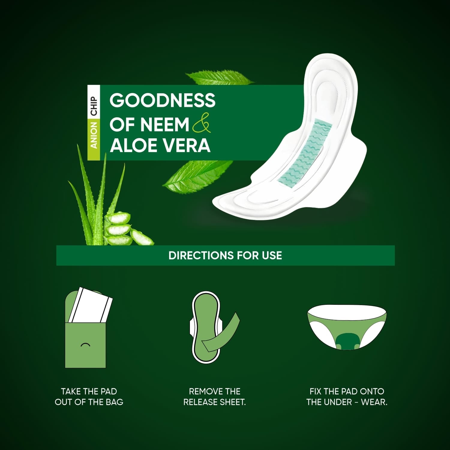 Sanitary Pads for Women With Goodness of Neem & Aloe Vera | Ultra Thin | Leakage - 0984_aloevera_sanitary_pads_24pads