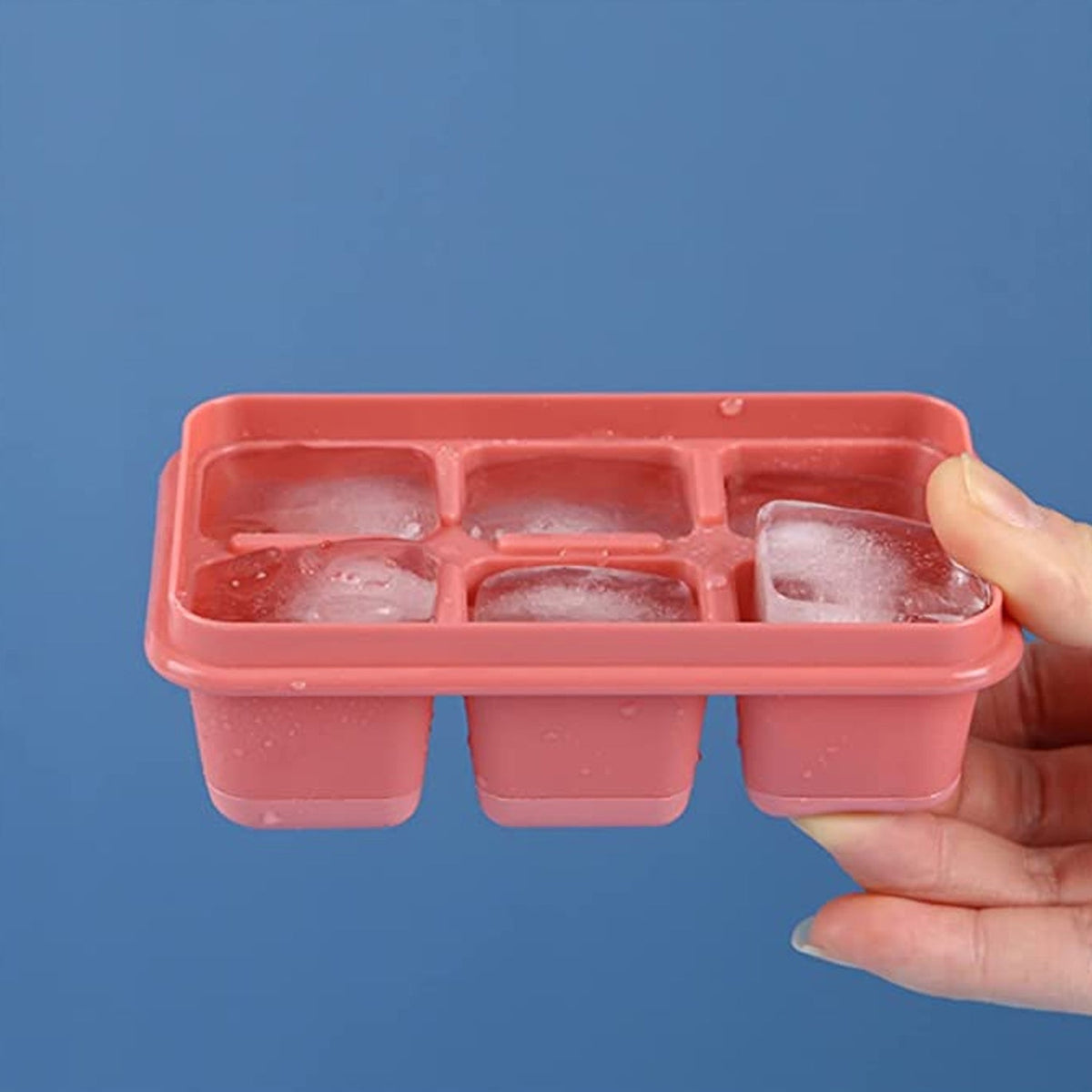 6 cavity Silicone Ice Tray used in all kinds of places like household kitchens f - 4750_6cavity_sili_ice_tray_brown