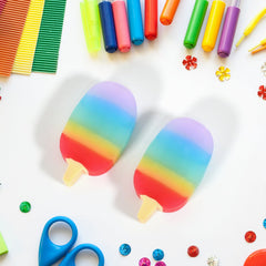 Jelly Popsicle Shape Fancy &amp; Stylish Erasers, Mini Eraser Creative Cute Nove - 17523_jelly_popsicle_eraser_2pc