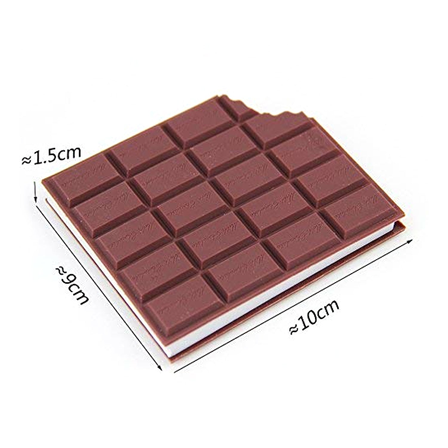 Small Chocolate Scented Diary Memo Notebook in Rectangular Chocolate Bite Shape  - 4528_chocolate_shaped_note_book