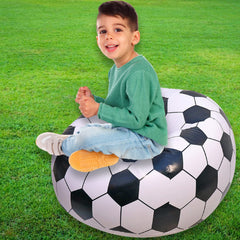 Foldable Sofa, Cartoon Style Inflatable Folding Chair, Ball Chair, Inflatable So - 17732_soccer_ball_chair_110x80cm