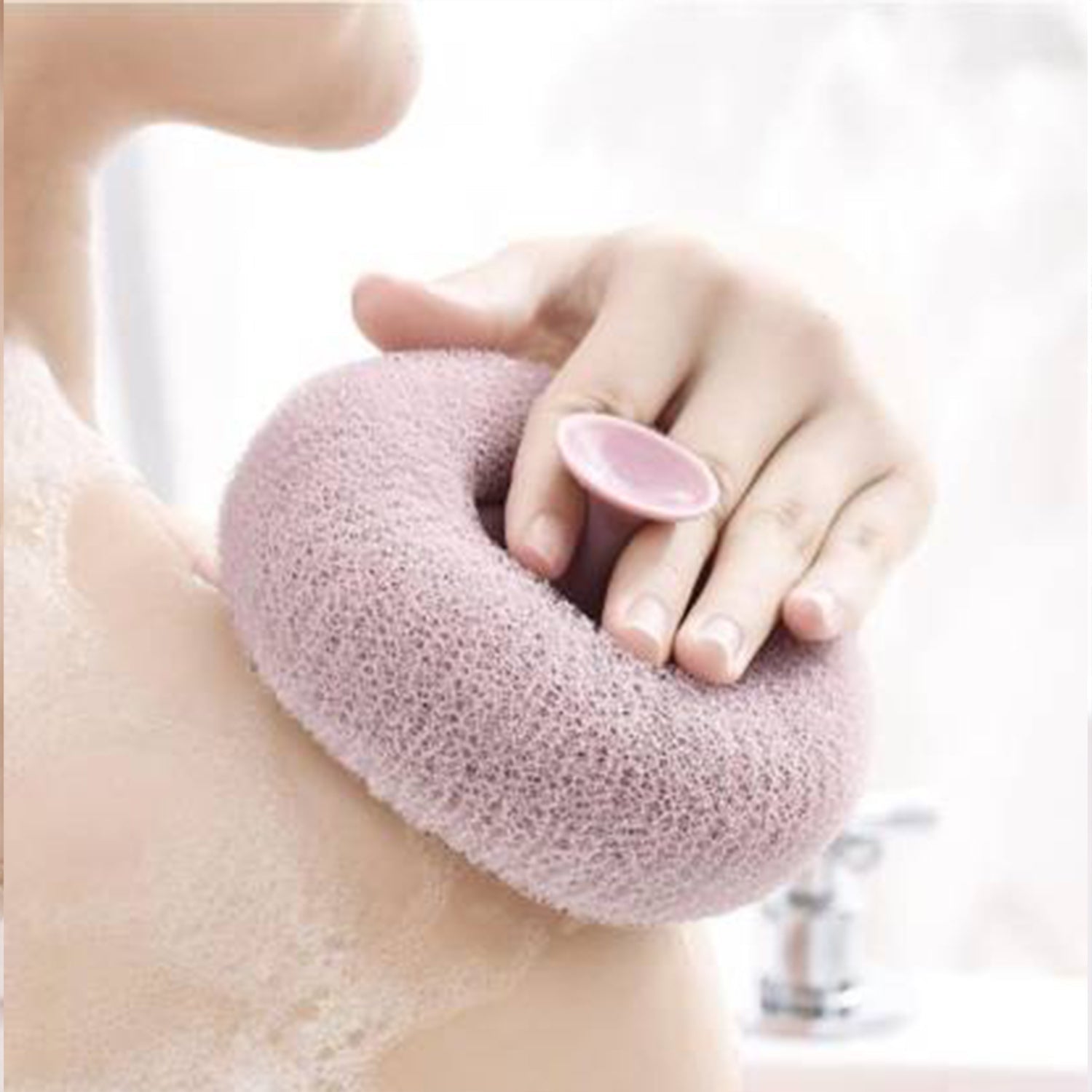 Super Soft Bath Sponge Flower Suction Cup Bath Sponges for Shower Women Men Foam - 12626_soft_loofah_sponge_1pc