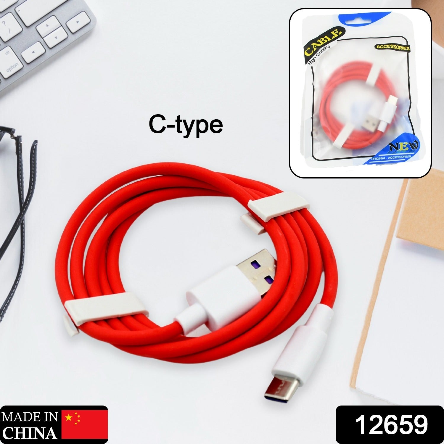 Unique Type C Dash Charging USB Data Cable | Fast Charging Cable | Data Transfer - 12659_c_type_charger_cable