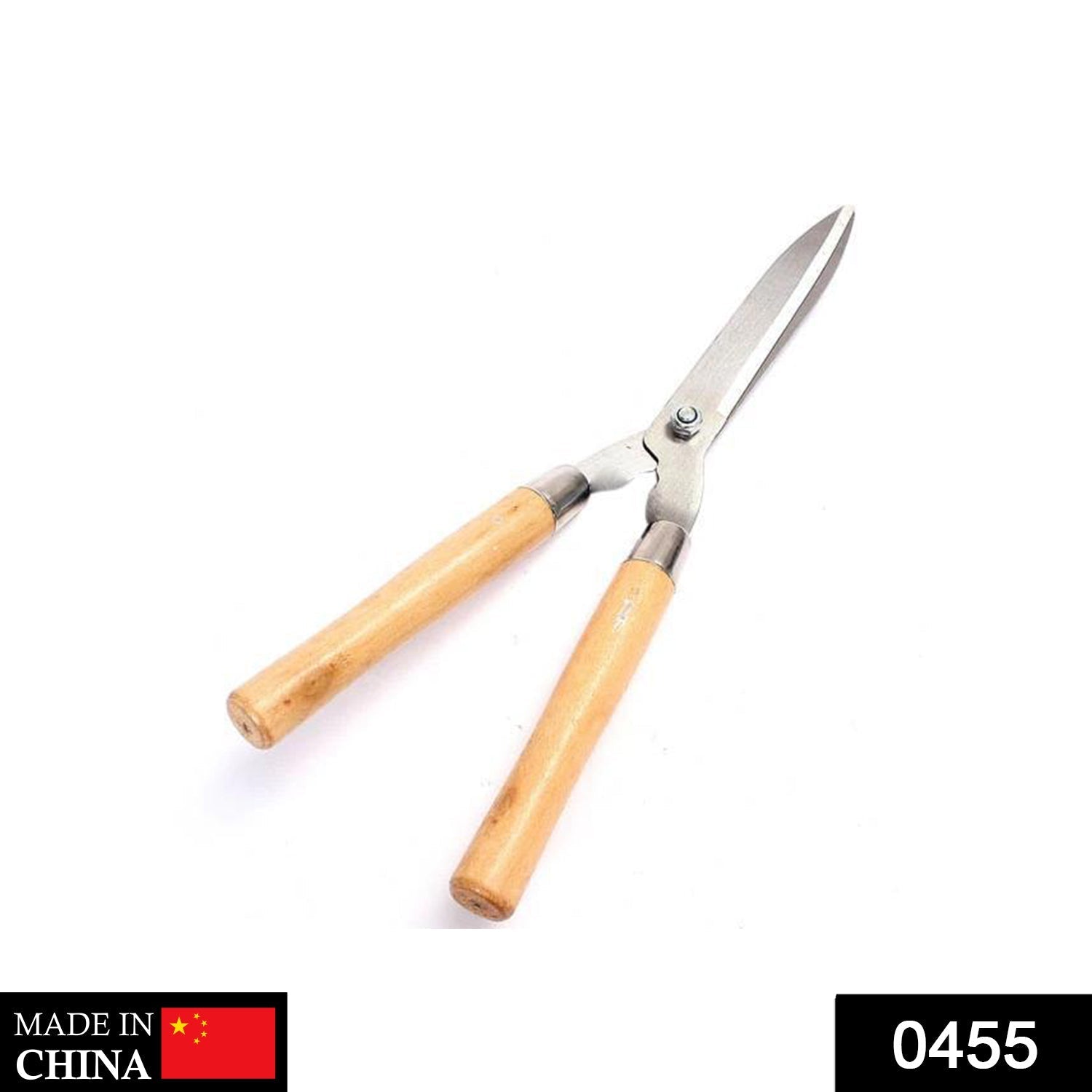 Wooden Handle Hedge Shears, Bush Clipper - 0455_wooden_mehndi_cutter