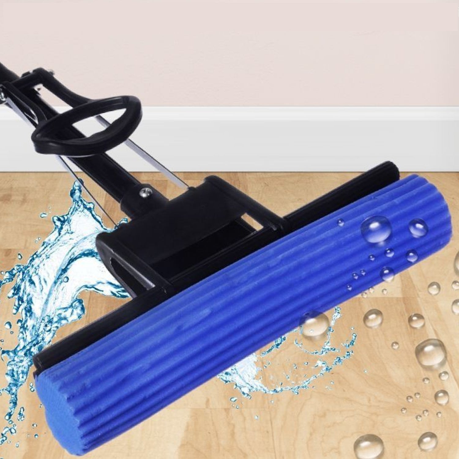 Floor Cleaning Squeeze Mop with Adjustable Telescopic Handle Squeegee Absorber S - 17959_squeeze_mop_with_adj_handle