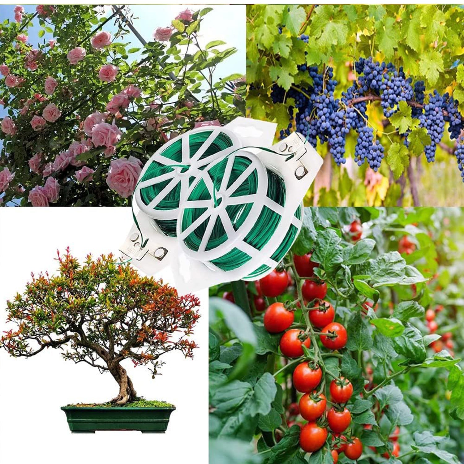 Garden Wire, Sturdy Plant Ties for Support, Garden Ties with Cutter for Tomatoes - 8747_garden_wire_50mtr