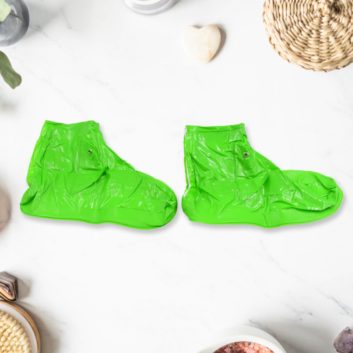 Plastic Shoes Cover Reusable Anti-Slip Boots Zippered Overshoes Covers & Shoe la - 17962_small_rain_shoe_cover_1pair_no3